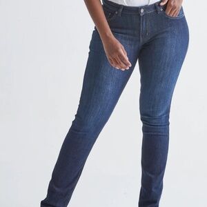 Brand New Performance Denim Mid Rise Slim Straight - Dark Stone